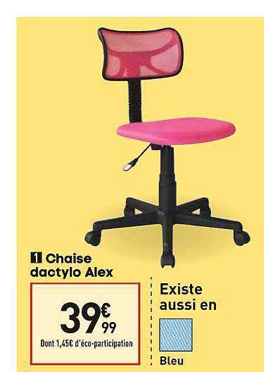 chaise dactylo alex