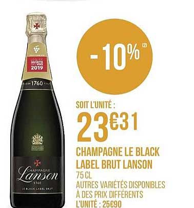 Champagne Le Black Label Brut Lanson