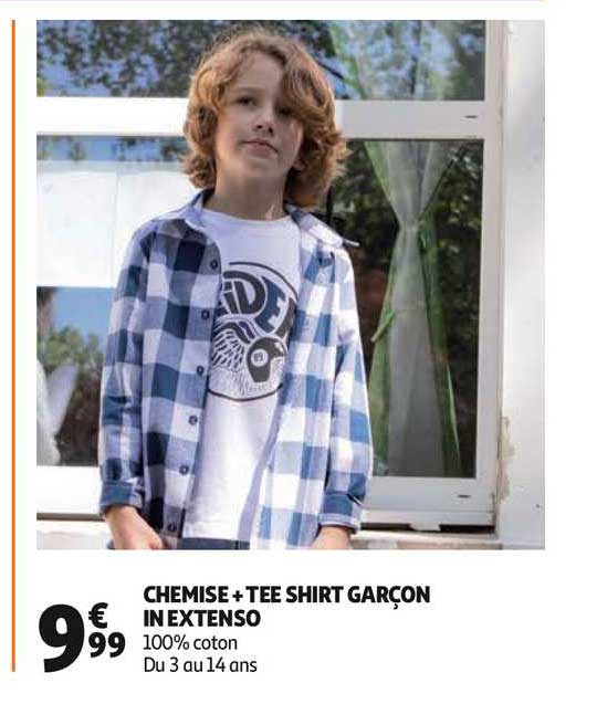 chemise + tee shirt garçon in extenso