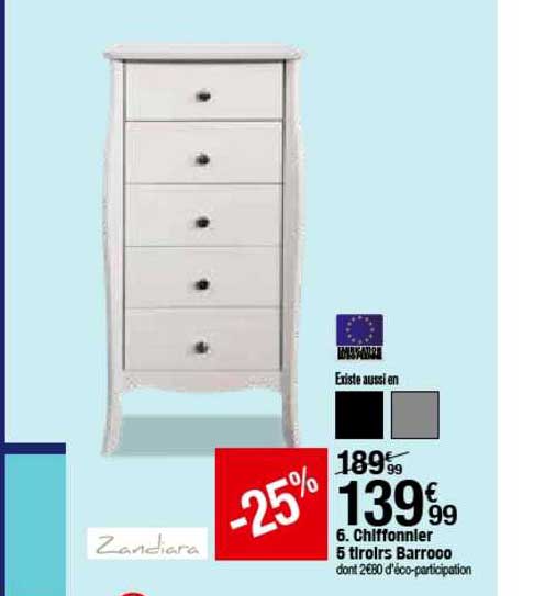 chiffonnier 5 tiroir barrooo zandiara