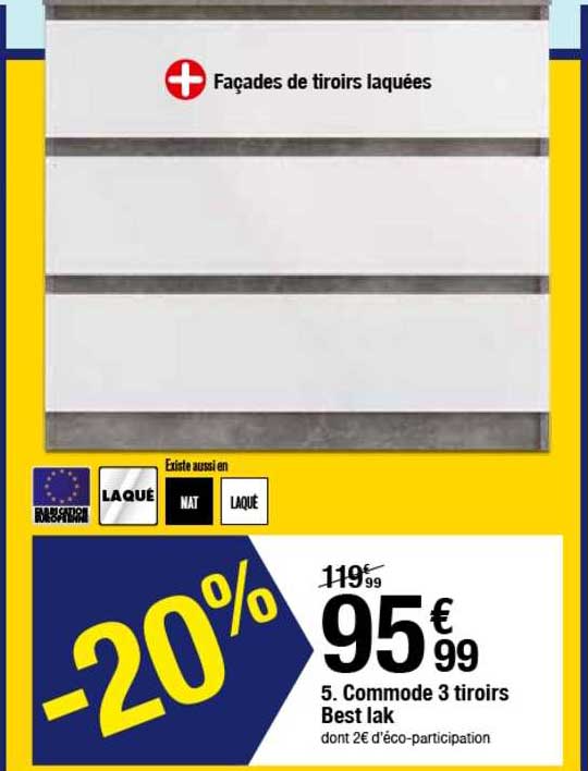 commode 3 tiroirs best lak