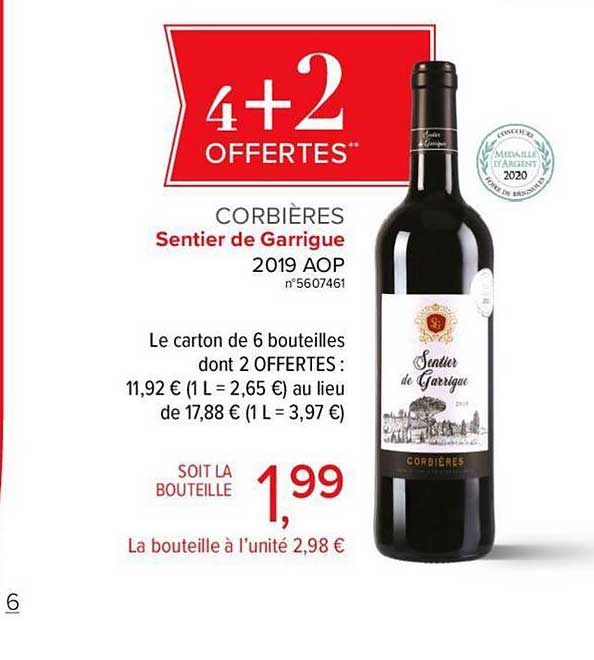 corbières sentier de garrigue  4+2 offertes