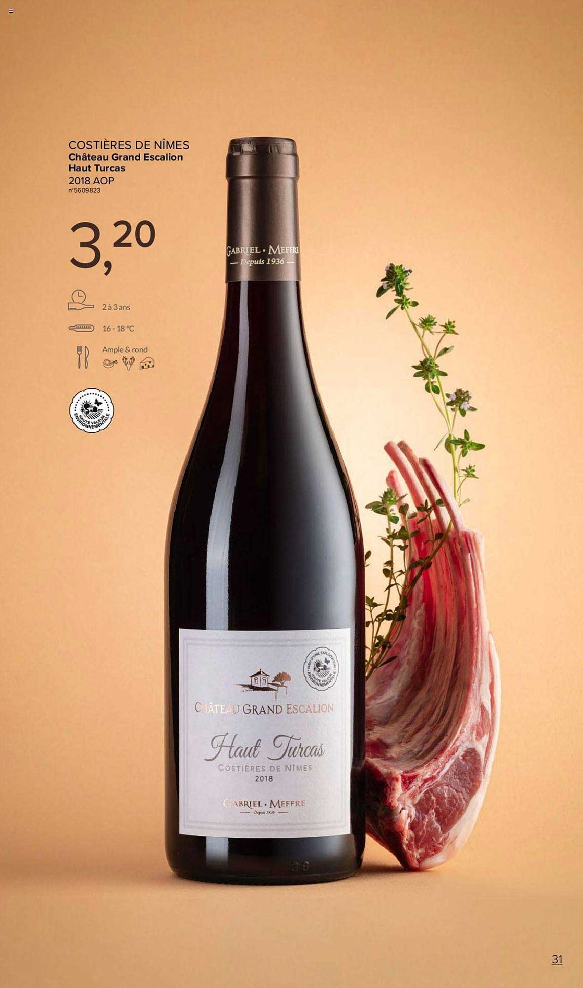 costières de nîmes château grand escalion haut turcas