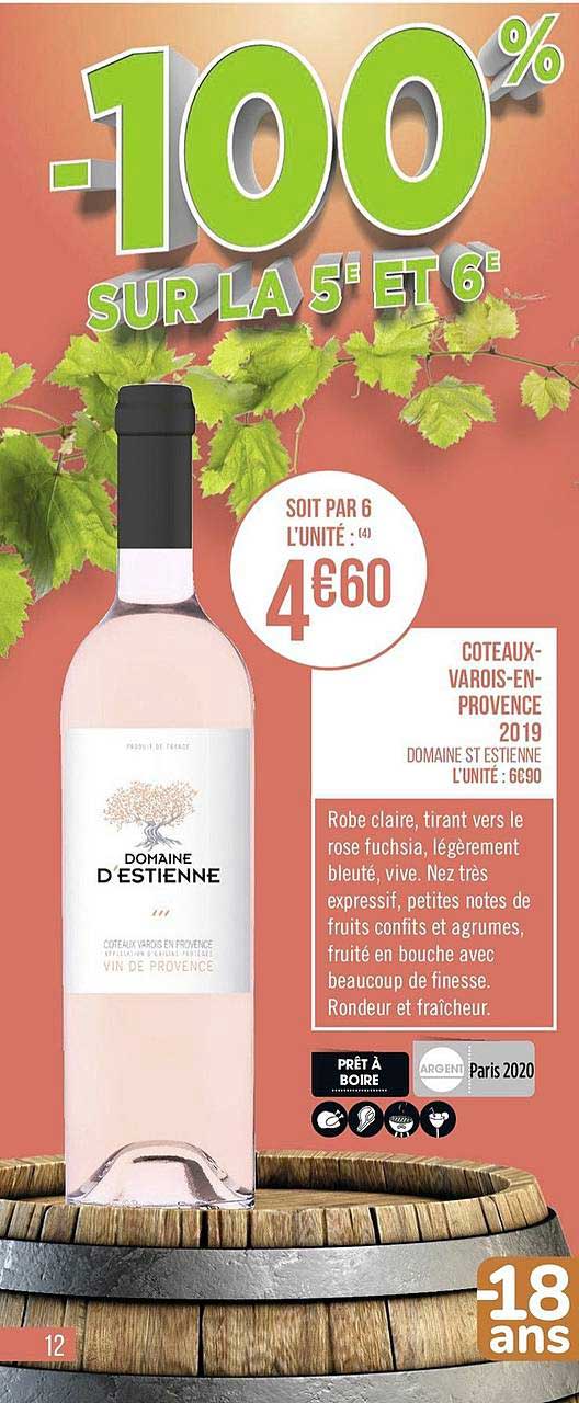 Coteaux Varois En Provence 2019 Domaine St Estienne