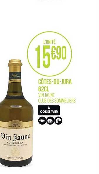 Côtes Du Jura  62cl Vin Jaune Club Des Sommeliers