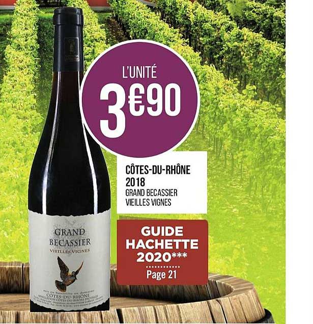 côtes du rhône  2018 grand becassier vieilles vignes