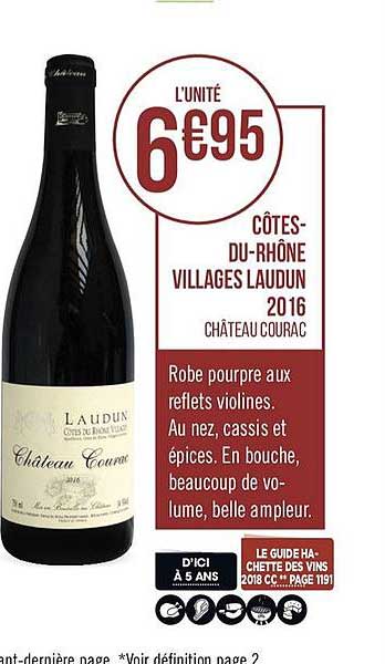 côtes du rhône  villages laudun 2016 château courac