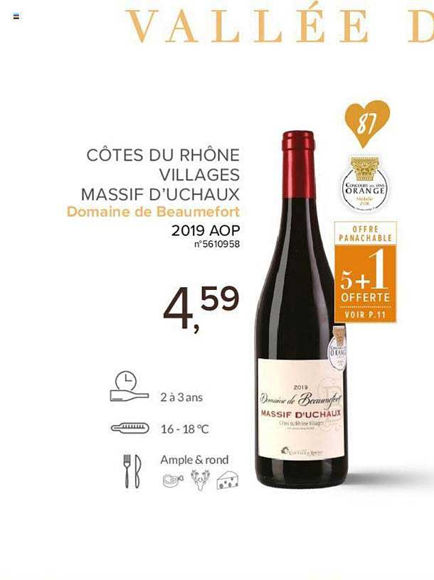 côtes du rhône villages massif d uchaux domaine de beaumefort