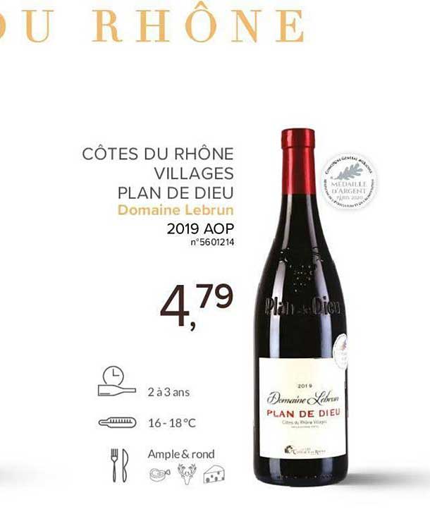 côtes du rhône villages plan de dieu domaine lebrun