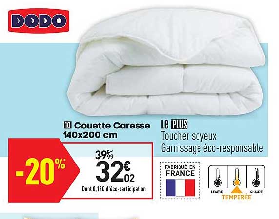 couette caresse 140x200 cm