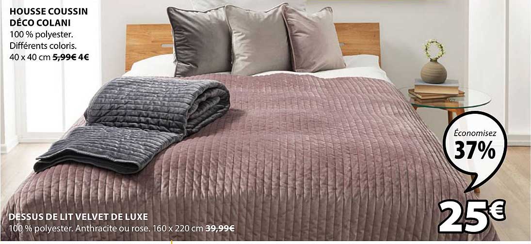 dessus de lit velvet de luxe