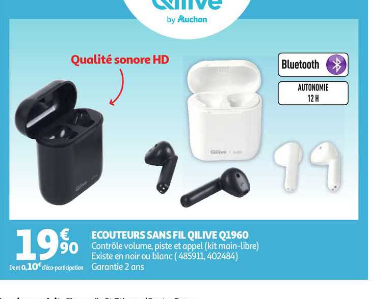 écouteurs sans fil qilive q1960