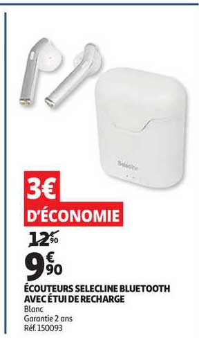 écouteurs Selecline Bluetooth Avec étui De Recharge