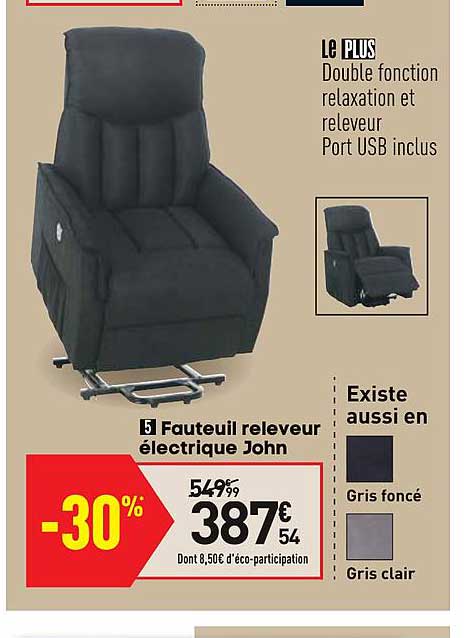 fauteuil releveur électrique john