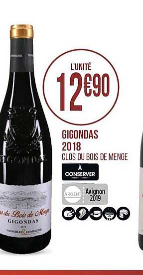 gigondas 2018 clos  du bois de menge