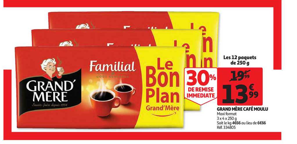 grand mère café moulu 30% de remise immédiate