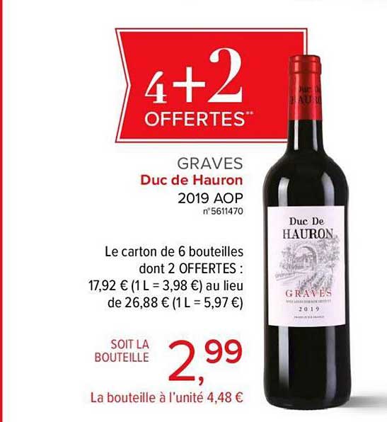 graves duc de hauron  4+2 offertes
