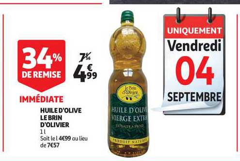 huile d'olive le brin d'olivier 34% de remise immédiate