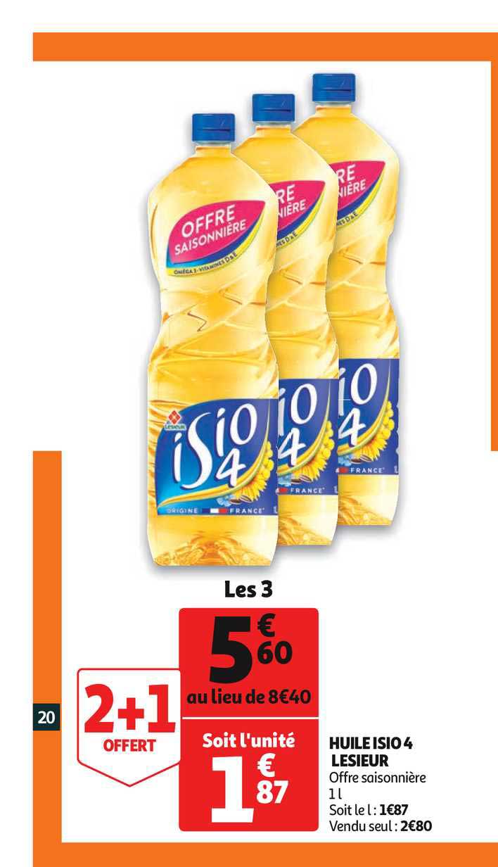 huile isio 4 lesieur 2+1 offert