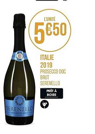 Italie 2019 Prosecco Doc Brut Serenello