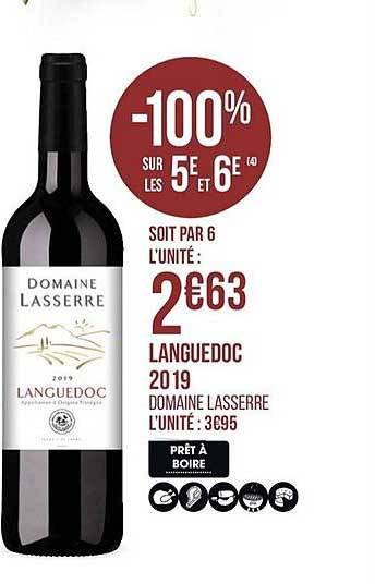 languedoc 2019 domaine lasserre -100% sur les 5e et 6e