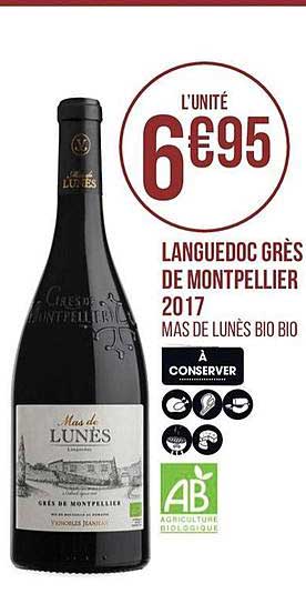 languedoc grèc de montpellier 2017 mas de lunès bio bio