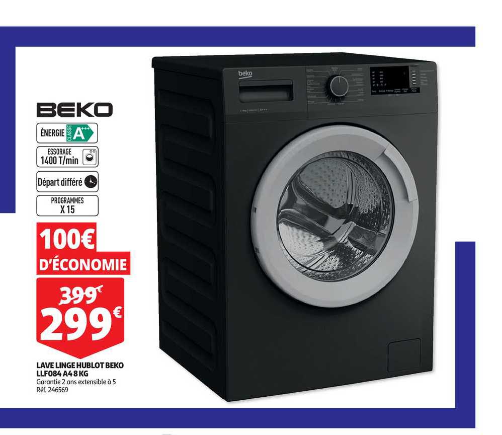 lave linge hublot beko llf084 a48 kg