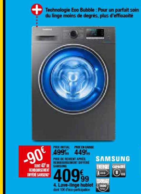 lave linge hublot samsung