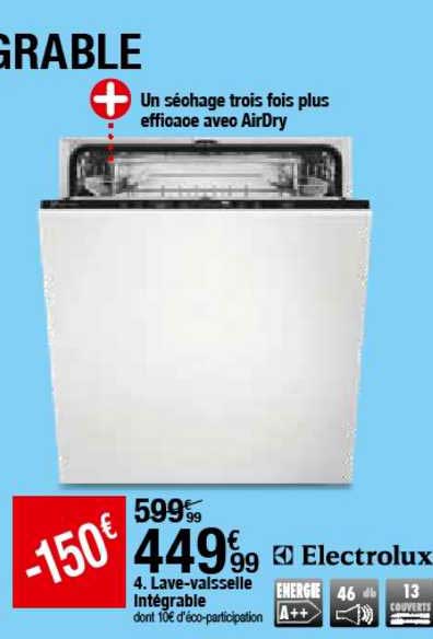 lave vaisselle intégrable electrolux