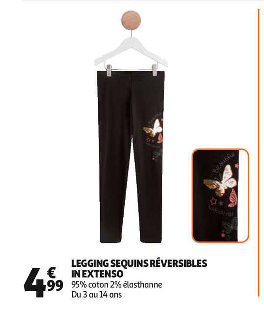 legging sequins réversibles in extenso
