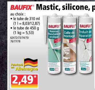 Mastic Silicone Peinture Ou Colle Baufix