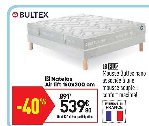 matelas air lift 160x200 cm