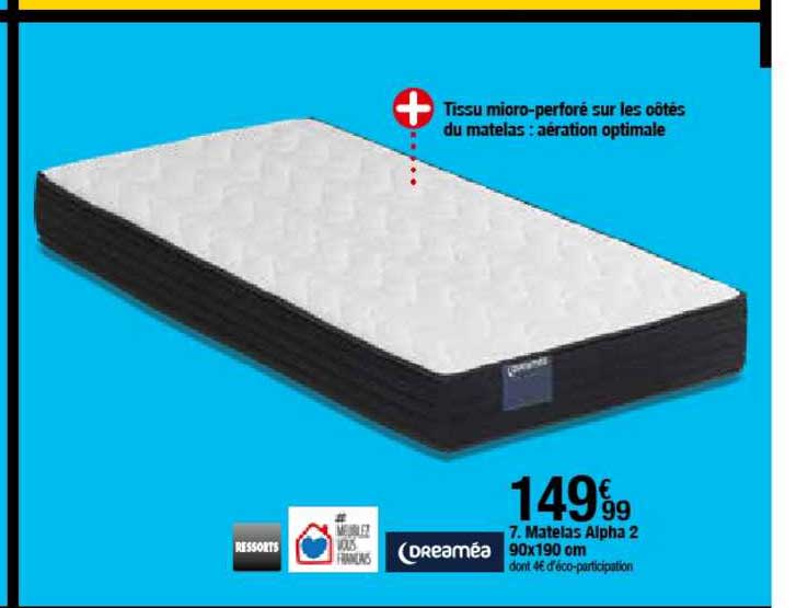 matelas alpha 2 90x190 cm