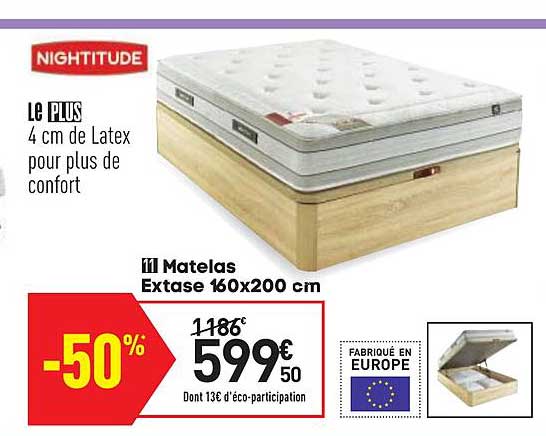 Matelas Extase 160x200 Cm