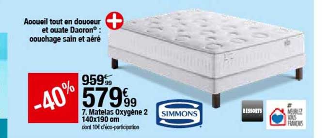 matelas oxygène 2 140x190 cm
