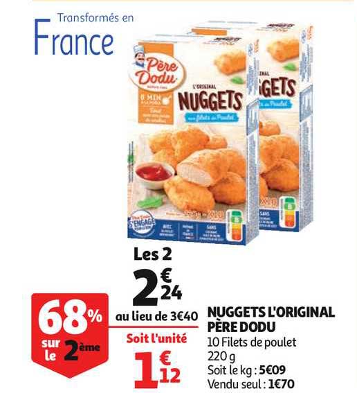 nuggets l'original père dodu 68% sur le 2ème