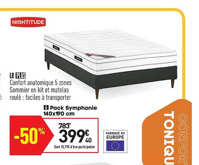 pack symphonie 140x190 cm
