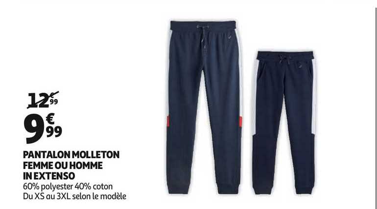 pantalon molleton femme ou homme in extenso