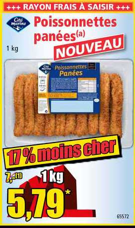 poissonnettes panées cité marine