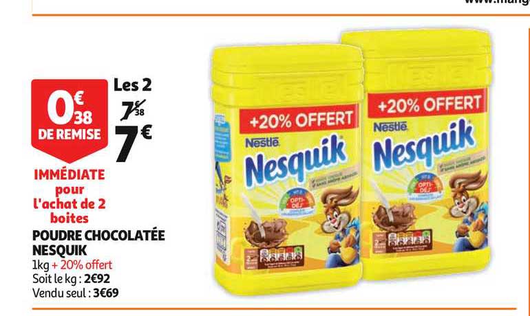 poudre chocolatée nesquik