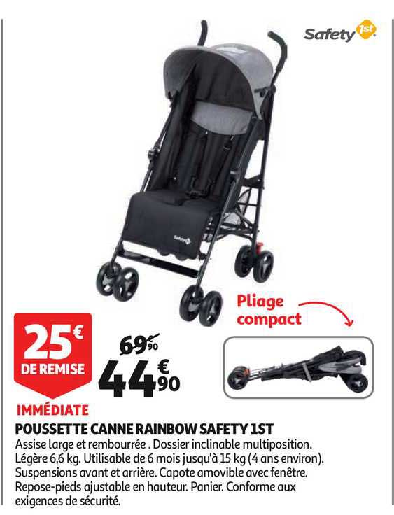 poussette canne rainbow safety 1st