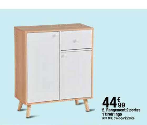 rangement 2 portes 1 tiroir ingo