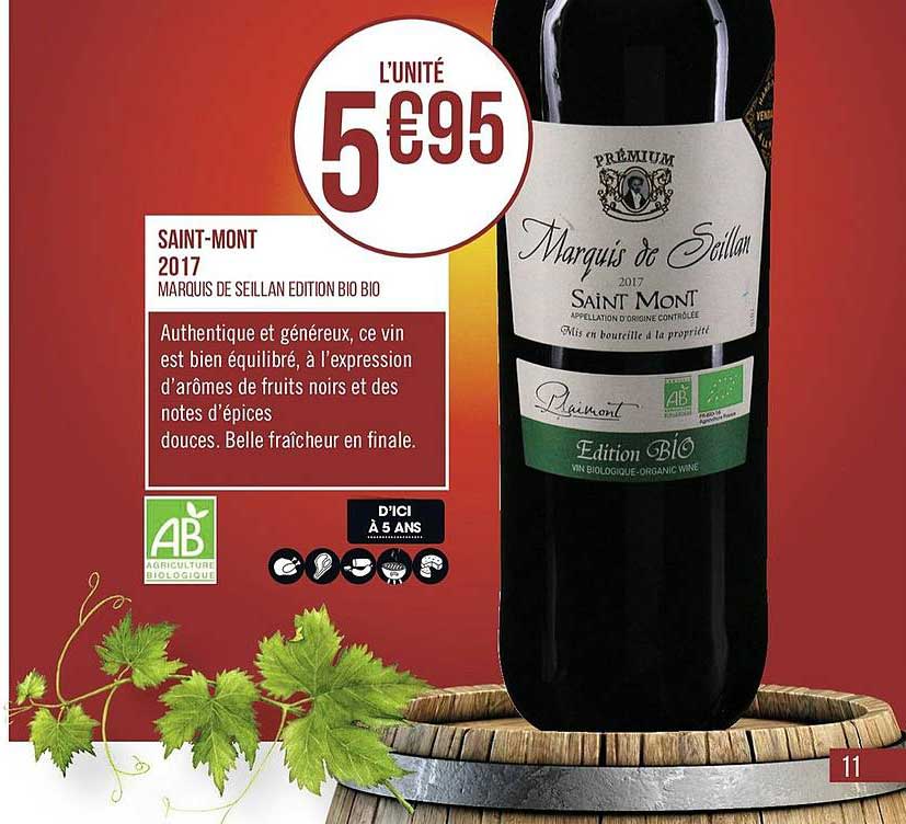 saint mont 2017 .marquis de seillan edition bio bio