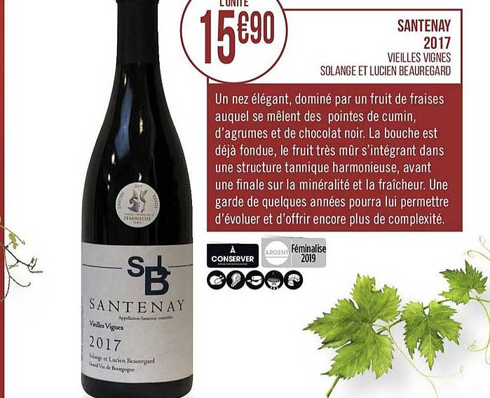 santenay 2017 vieilles  vignes solange et lucien beauregard