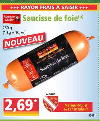 saucisse de foie metzger muller