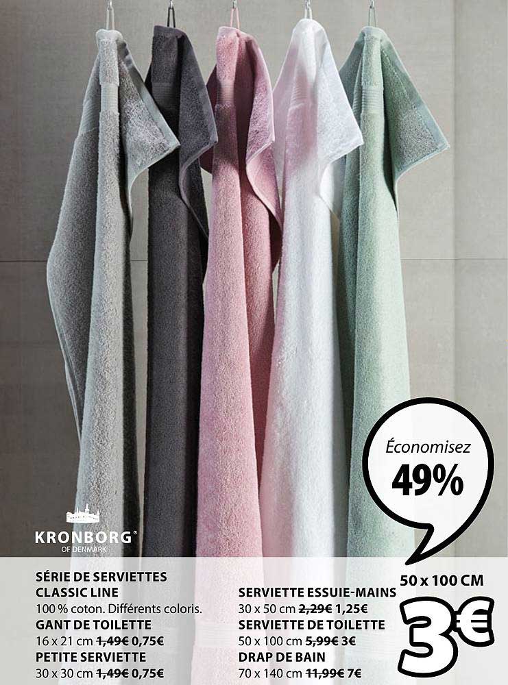 serie de serviettes classic line kronborg