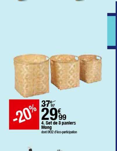 Set De 3 Paniers Mong