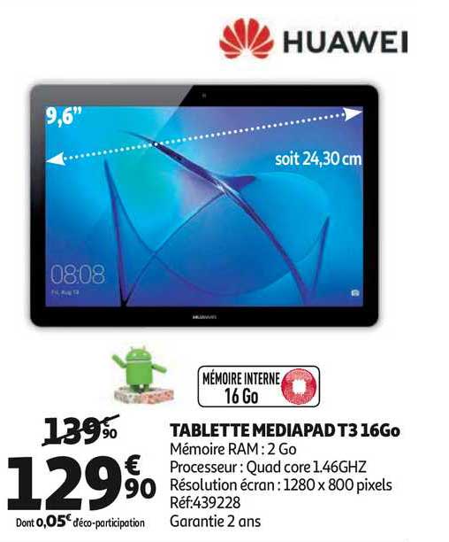 tablette mediapad t3 16go huawei