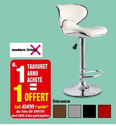 tabouret arno 1 acheté égale 1 offert