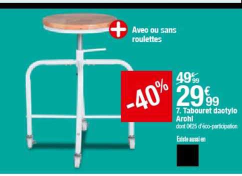 tabouret dactylo archi